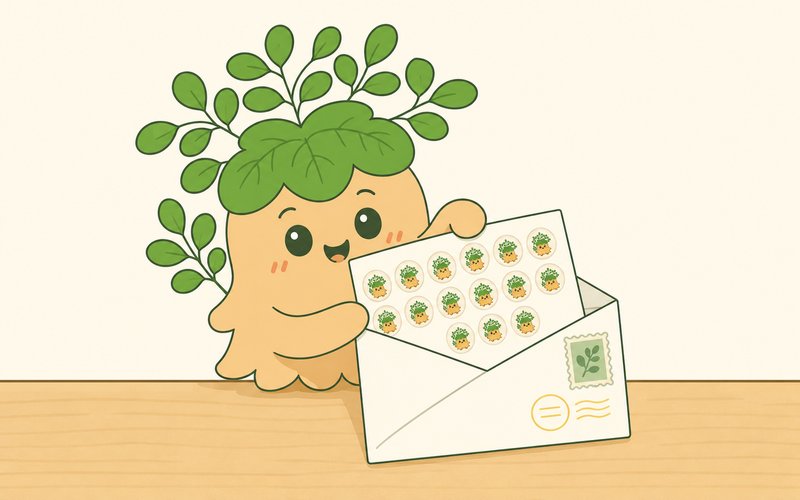 封筒に入れるイラスト