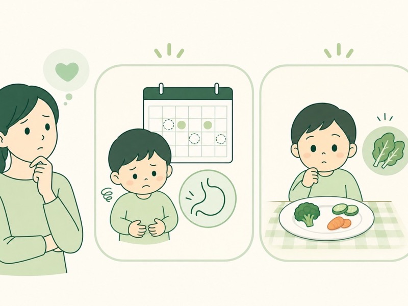 子供の野菜不足のイメージ